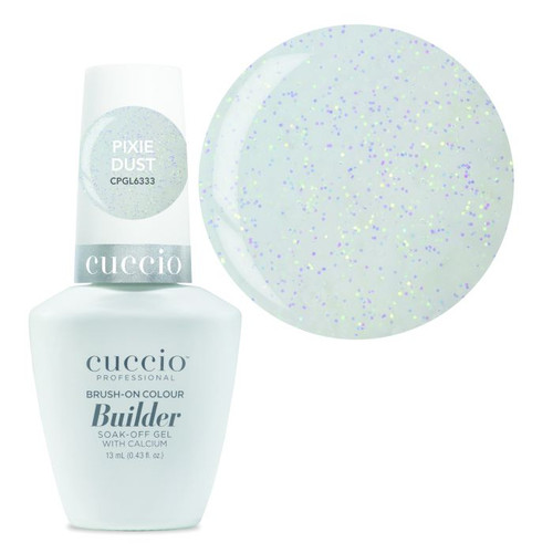 CUCCIO PROFESSIONAL BUILDER BRUSH-ON COLOUR SOAK-OFF GEL WITH CALCIUM PIXIE DUST 13 ML