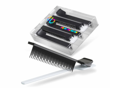 COLOR BOW PRO CLIP COMB MATTE BLACK / WHITE PK