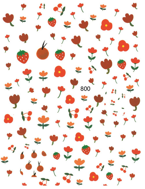 CALCOMANIA PARA LAS UÑAS DE FLORES Y FRUTAS CALCOMANIA PARA LAS UÑAS DE FLORES Y FRUTAS