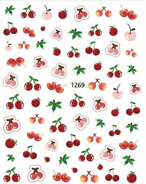 CALCOMANIA PARA LAS UÑAS CON DISEÑO DE MANZANAS