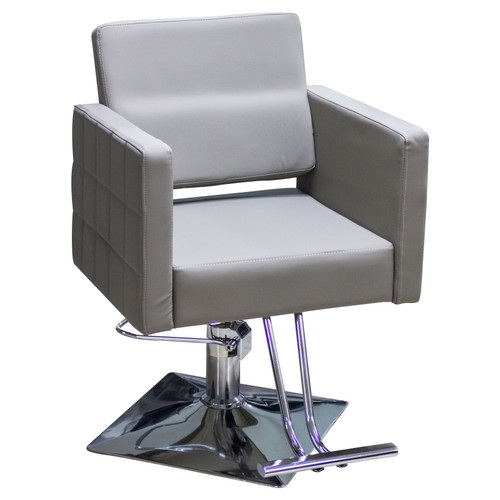 SILLA DE CORTE FIJA ESTILO CUADRADA COLOR SILVER