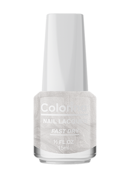 COLORINA NAIL LACQUER FAST DRY #101 METALIC WHITE