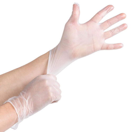 NIPRO VINYL EXAMINATION GLOVES MEDIUM BLUE POWDER FREE