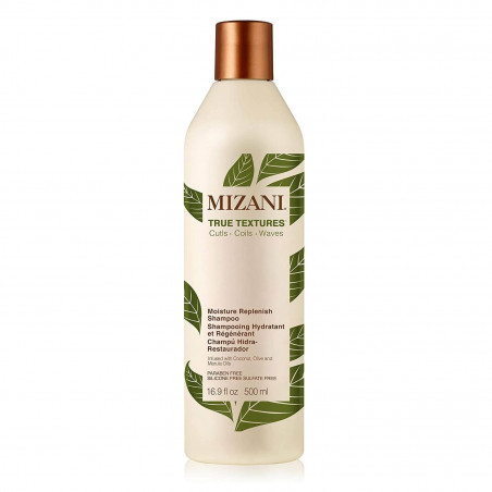 MIZANI TRUE TEXTURES MOISTURE REPLENISH SHAMPOO, MOISTURES & DEFINES CURLS FOR CURLY HAIR 16.9 OZ