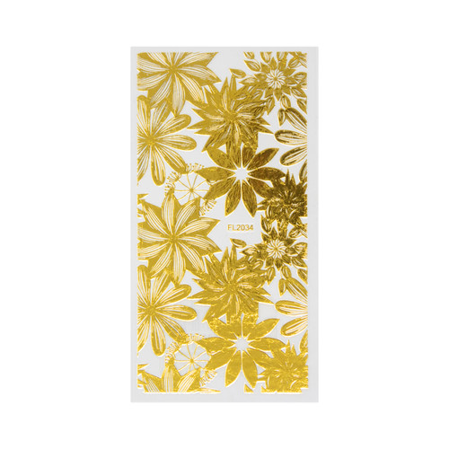 CALCOMANIA FLORES GOLD FL2034
