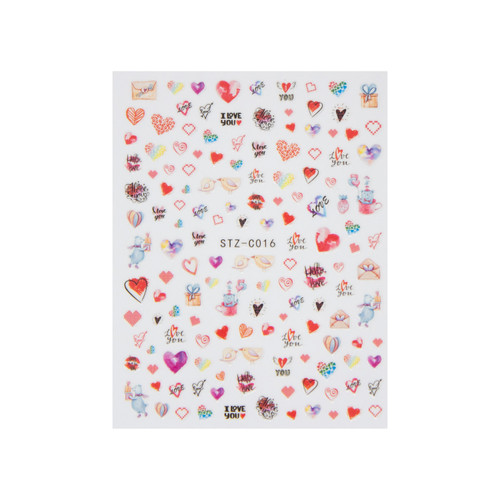 CALCOMANIA CORAZONES C016