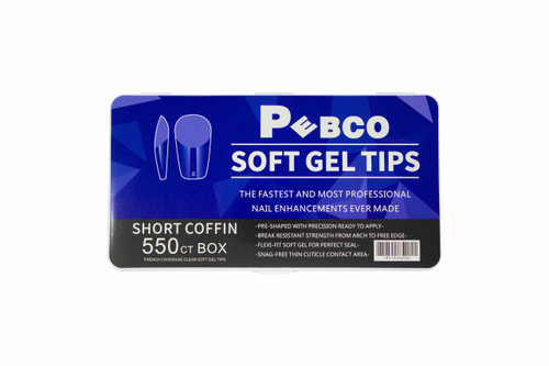 PEBCO GEL TIPS SHORT COFFIN PK550