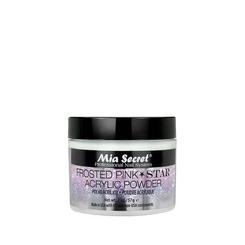 MIA SECRET FROST PINK STAR ACRYLIC POWDER 2OZ