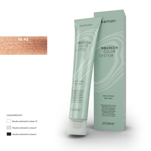 YO GREEN #10.42 PLATINUM COPPER BEIGE BLONDE YO GREEN #10.42 PLATINUM COPPER BEIGE BLONDE