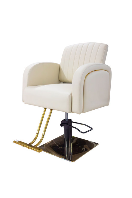 SILLA ESTILO FIJA CREMA & GOLD