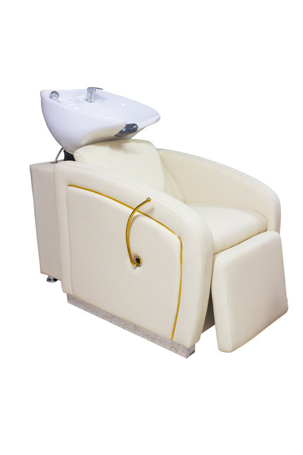 SHAMPOO BOWL CREMA & GOLD RECLINABLE