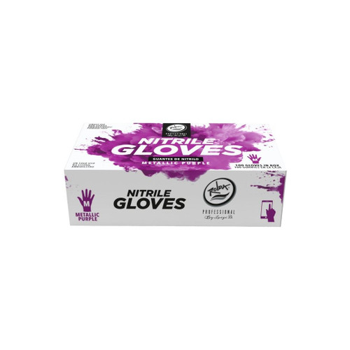 ROLDA NITRILE GLOVES METALLIC PURPLE MEDIUM