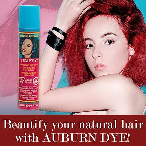 SPRAY TEMP'RY COLOR AUBURN 2.2OZ SPRAY TEMP'RY COLOR AUBURN 2.2OZ