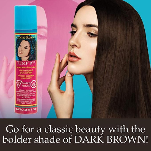 SPRAY TEMP'RY COLOR DARK BROWN 2.2OZ SPRAY TEMP'RY COLOR DARK BROWN 2.2OZ