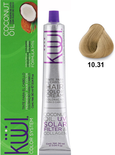 TINTE KUUL 10.31 RUBIO EXTRA CLARO DORADO CENIZO 3OZ