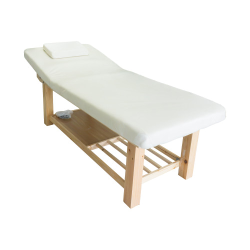 CAMILLA MASAJE LK-005 MADERA & CREMA EN TELA