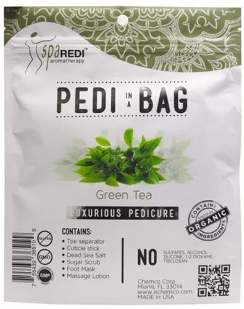 SPA REDI PEDI IN A BAG GREEN TEA