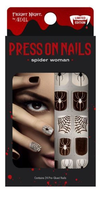 FRIGHT NIGHT SPIDER WOMAN 24PK NAILS FRIGHT NIGHT SPIDER WOMAN 24PK NAILS