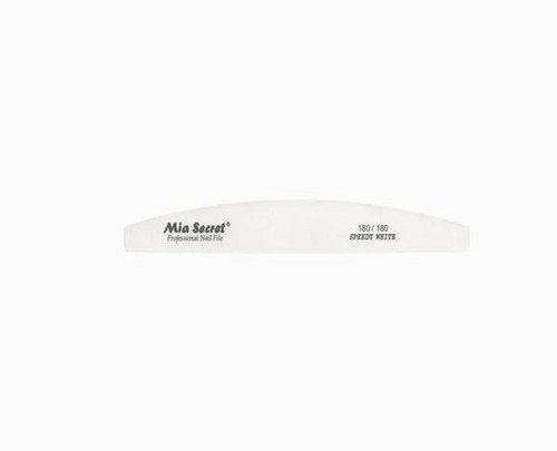 MIA SECRET WHITE HALFMOON NAIL FILE 180/180 BLUE CENTER