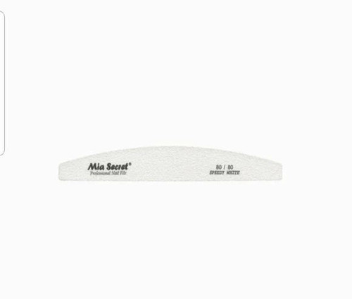 MIA SECRET WHITE HALFMOON NAIL FILE 80/80 BLACK CENTER