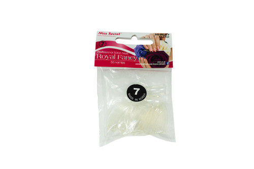 MIA SECRET SALON NAILS ROYAL FANCY 50 TIPS REFILL CLEAR C7