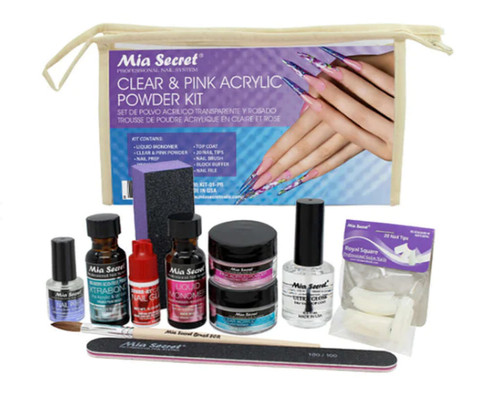 MIA SECRET KIT SET ACRÍLICO ROSA & CLARO