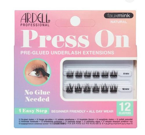 ARDELL PRESS ON PESTAÑA FAUXMINK NATURAL 12PC