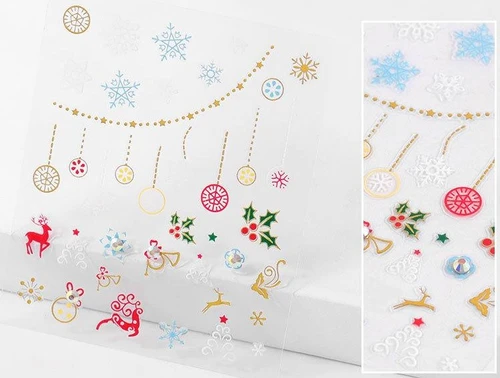 CALCOMANIA PARA LAS UÑAS CON DISEÑO DE NAVIDAD