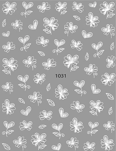 CALCOMANIA PARA LAS UÑAS CON DISEÑO DE FLORES