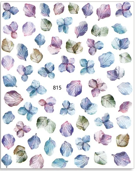 CALCOMANIA PARA LAS UÑAS CON DISEÑO DE FLORES
