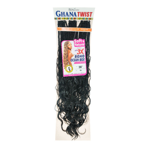 EXTENSION 3X-GHANA TWIST BOHO OCEAN 26" 1B