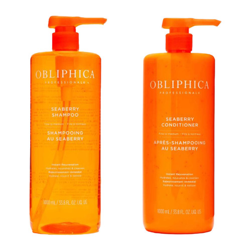 OBLIPHICA SEABERRY SHAMPOO & CONDITIONER LITER FINE MEDIUM 33.8 OZ