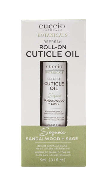 CUCCIO CUTICLE OIL ROLL ON SEQUOIA SANDALWOOD & SAGE .33 OZ