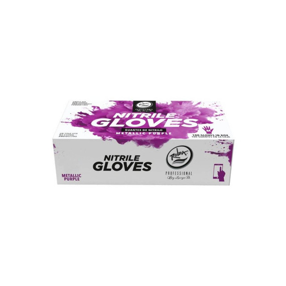 ROLDA NITRILE GLOVES METALLIC PURPLE LARGE