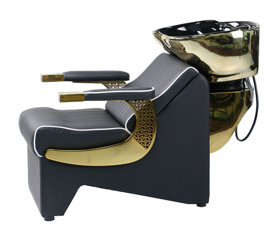 SHAMPOO BOWL BLACK AND GOLD BASIN