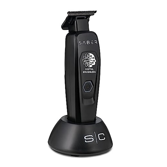 STYLECRAFT SABER PROFESSIONAL FULL METAL BODY DIGITAL BRUSHLESS MOTOR CORDLESS HAIR TRIMMER BLACK