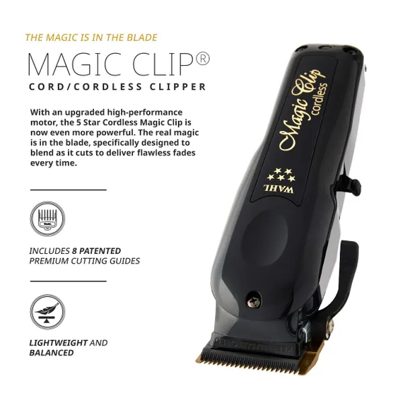 5 STAR MAGIC CLIPPER CORDLESS BLACK