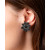 925 Sterling Silver Flower Earrings Pair, black rhodium plated, 23mm, Nickel-Free, Passivation-Treated, Made in Italy, SIWF signature flower-fist design