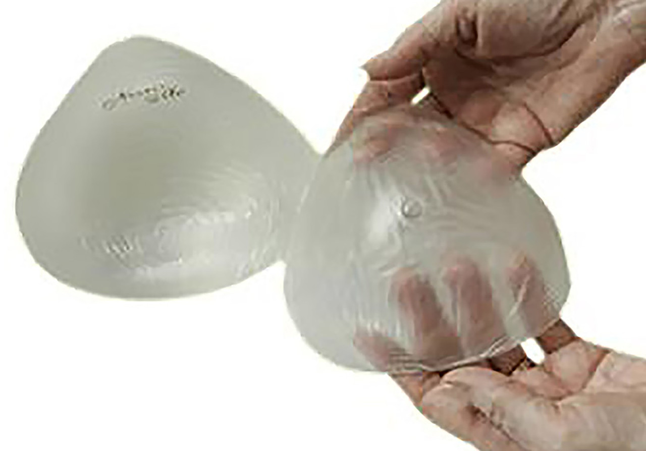Full Triangle Silicone Mastectomy Swim/Athletic Breast Form, Clear  Transparent #360