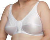Lace Front Closure Mastectomy Pocket Bra 670 - White