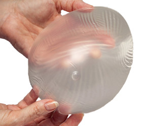 Nearly Me Mastectomy Prosthesis | Semi-Round Oval Silicone Mastectomy Swim/Athletic Breast Form, Clear Transparent #320