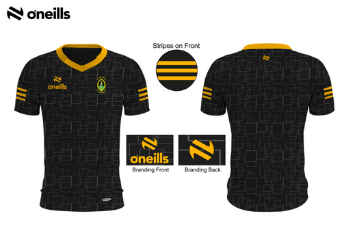 Naomh Eanna Short Sleeve Training Top Black (Kids)