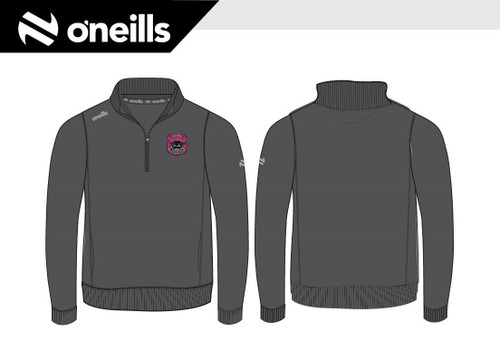 Ince Rose Bridge ARLFC Pantheresses Evolve Half Zip Fleece Top Charocal Grey (Adults)