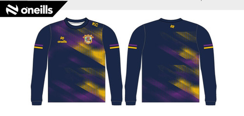 Derrygonnelly Harps GAC Navy/Purple/Amber Force Warm Up Top (Adults)
