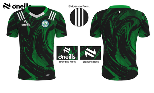 St. Joseph's Craigbane GAC Black/Green  Training Jersey (Adults)