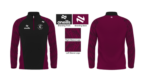 St. Brendas Camogie Black Ezra Squad Half Zip Top (Adults)