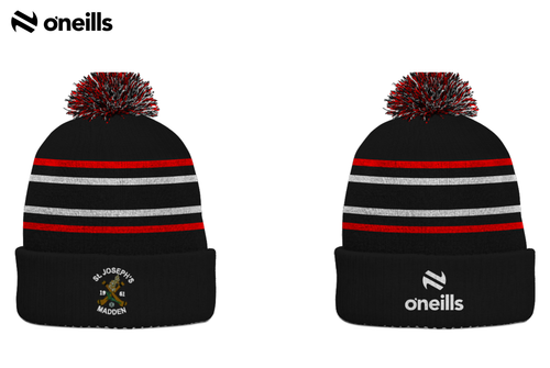 St. Josephs Camogie Bluestack Knitted Bobble Hat (Kids)