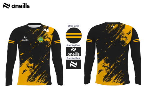 Erne Gaels GAC Force Game Day Warmup Top Black/Amber (Kids)
