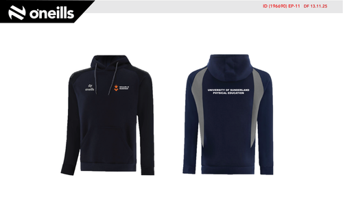 University of Sunderland Physical Education Odin Fleece Overhead Hoodie (Adults)
