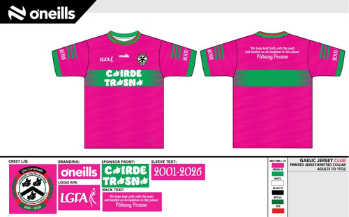 Na Piarsaigh Doire Trasna Team Jersey LGFA 2026 (Adults)
